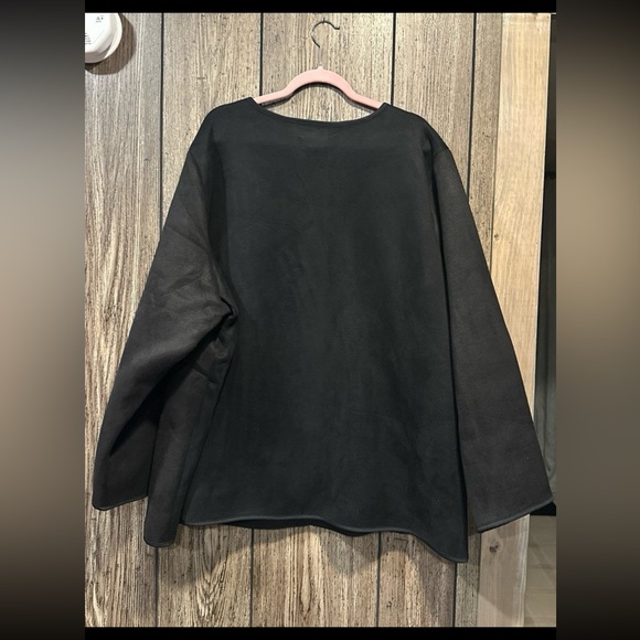 Susan Graver Weekend Bonded Faux Suede & Polar Fleece Jacket - Picture 3 of 3